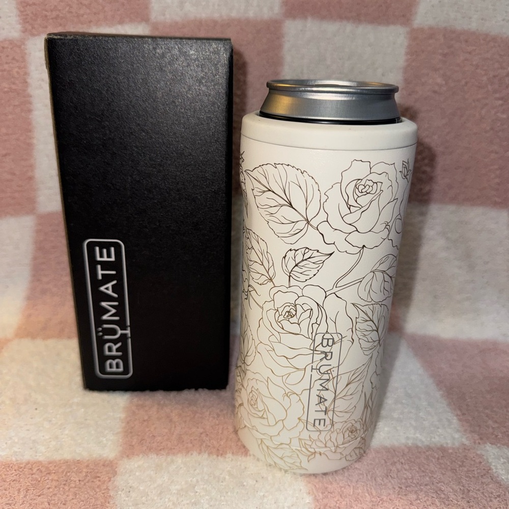 BrüMate Slim “Enchanted Roses” Floral Insulated Can Cooler